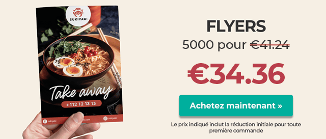 Imprimer Flyers au meilleur prix.. Haute qualité et livraison rapide.